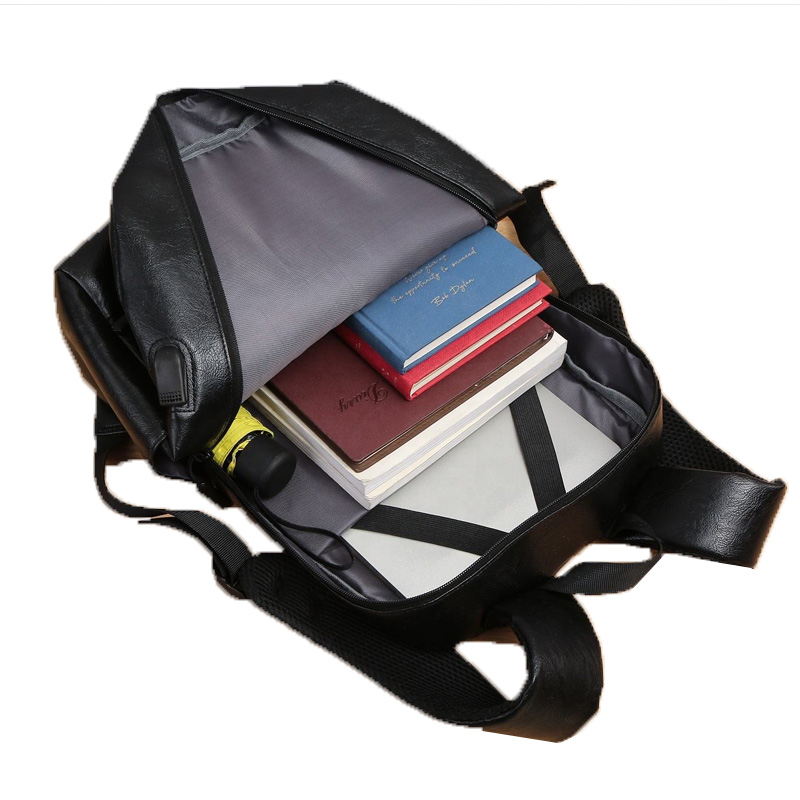 Water-resistant PU leather backpacks