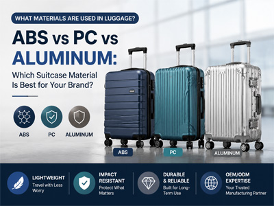 Welche Materialien werden für Reisegepäck verwendet? ABS vs. PC vs. Aluminium: Welches Koffermaterial ist das beste für Ihre Marke?